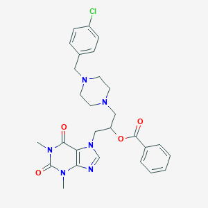 7-(2-Benzoyloxy-3-(4-(p-chlorobenzyl)-1-piperazinyl)propyl)theophylline