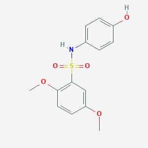 molecular formula C14H15NO5S B352340 N-(4-hydroxyphenyl)-2,5-dimethoxybenzenesulfonamide CAS No. 211742-88-0