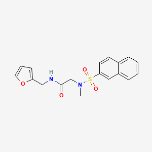 molecular formula C18H18N2O4S B3524026 N~1~-(2-furylmethyl)-N~2~-methyl-N~2~-(2-naphthylsulfonyl)glycinamide 