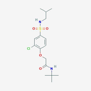 molecular formula C16H25ClN2O4S B3524398 N-tert-butyl-2-[2-chloro-4-(2-methylpropylsulfamoyl)phenoxy]acetamide 