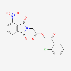 molecular formula C18H11ClN2O7 B3524585 2-(2-chlorophenyl)-2-oxoethyl (4-nitro-1,3-dioxo-1,3-dihydro-2H-isoindol-2-yl)acetate 