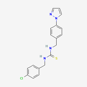 molecular formula C18H17ClN4S B3524604 N-(4-chlorobenzyl)-N'-[4-(1H-pyrazol-1-yl)benzyl]thiourea 