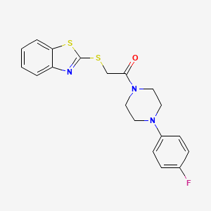 molecular formula C19H18FN3OS2 B3524723 2-(1,3-Benzothiazol-2-ylsulfanyl)-1-[4-(4-fluorophenyl)piperazin-1-yl]ethanone 
