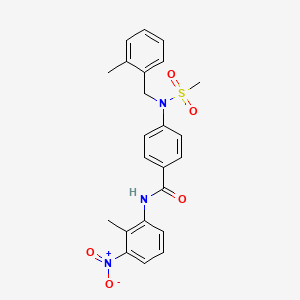 molecular formula C23H23N3O5S B3524818 N-(2-methyl-3-nitrophenyl)-4-[(2-methylphenyl)methyl-methylsulfonylamino]benzamide 