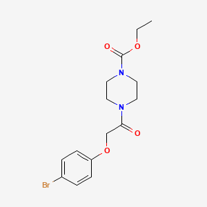 molecular formula C15H19BrN2O4 B3524958 ethyl 4-[(4-bromophenoxy)acetyl]-1-piperazinecarboxylate 