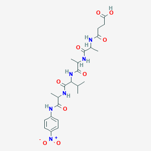 molecular formula C24H34N6O9 B035250 N-Succinyl-Ala-Ala-Val-Ala p-nitroanilide CAS No. 108322-03-8