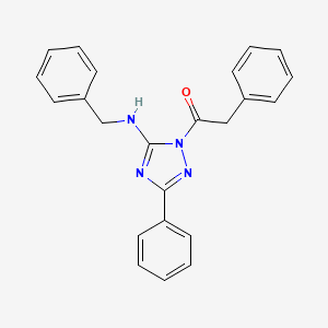 molecular formula C23H20N4O B3525034 N-benzyl-3-phenyl-1-(phenylacetyl)-1H-1,2,4-triazol-5-amine 