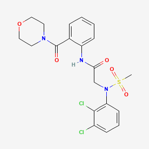 molecular formula C20H21Cl2N3O5S B3525075 N~2~-(2,3-dichlorophenyl)-N~2~-(methylsulfonyl)-N-[2-(morpholin-4-ylcarbonyl)phenyl]glycinamide 