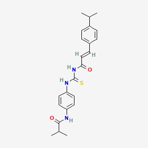 molecular formula C23H27N3O2S B3525100 N-({[4-(isobutyrylamino)phenyl]amino}carbonothioyl)-3-(4-isopropylphenyl)acrylamide 