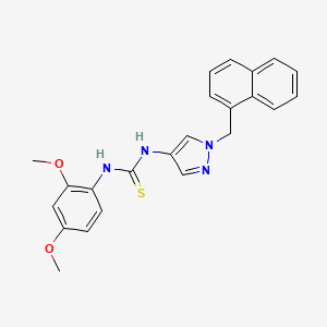 molecular formula C23H22N4O2S B3525152 N-(2,4-dimethoxyphenyl)-N'-[1-(1-naphthylmethyl)-1H-pyrazol-4-yl]thiourea 