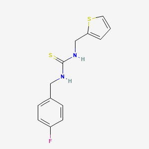 molecular formula C13H13FN2S2 B3525283 N-(4-fluorobenzyl)-N'-(2-thienylmethyl)thiourea 