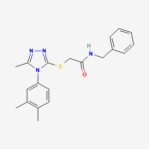 molecular formula C20H22N4OS B3525795 N-benzyl-2-{[4-(3,4-dimethylphenyl)-5-methyl-4H-1,2,4-triazol-3-yl]thio}acetamide 