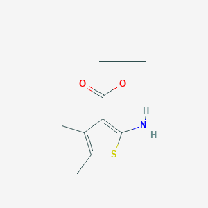 molecular formula C11H17NO2S B035258 Tert-butyl 2-amino-4,5-dimethylthiophene-3-carboxylate CAS No. 108354-76-3