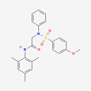 molecular formula C24H26N2O4S B3525820 N~1~-mesityl-N~2~-[(4-methoxyphenyl)sulfonyl]-N~2~-phenylglycinamide 