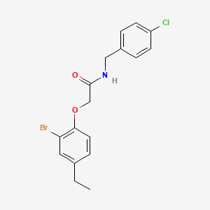 molecular formula C17H17BrClNO2 B3526049 2-(2-bromo-4-ethylphenoxy)-N-(4-chlorobenzyl)acetamide 