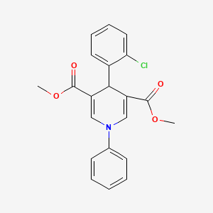 molecular formula C21H18ClNO4 B3526366 dimethyl 4-(2-chlorophenyl)-1-phenyl-1,4-dihydro-3,5-pyridinedicarboxylate 