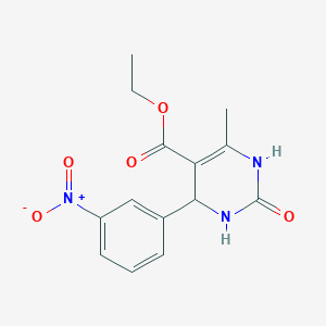 molecular formula C14H15N3O5 B352643 Ethyl 6-methyl-4-(3-nitrophenyl)-2-oxo-1,2,3,4-tetrahydropyrimidine-5-carboxylate CAS No. 110448-29-8