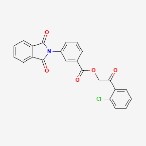 molecular formula C23H14ClNO5 B3526445 2-(2-chlorophenyl)-2-oxoethyl 3-(1,3-dioxo-1,3-dihydro-2H-isoindol-2-yl)benzoate 