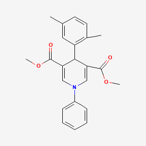 molecular formula C23H23NO4 B3526454 dimethyl 4-(2,5-dimethylphenyl)-1-phenyl-1,4-dihydro-3,5-pyridinedicarboxylate 