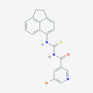 molecular formula C19H14BrN3OS B3526518 5-bromo-N-(1,2-dihydroacenaphthylen-5-ylcarbamothioyl)pyridine-3-carboxamide 