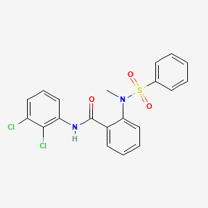 molecular formula C20H16Cl2N2O3S B3526555 N-(2,3-dichlorophenyl)-2-[methyl(phenylsulfonyl)amino]benzamide 