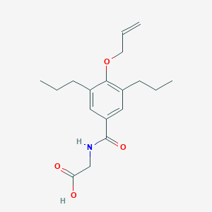 molecular formula C18H25NO4 B035266 Hippuric acid, 4-(allyloxy)-3,5-dipropyl- CAS No. 101564-63-0