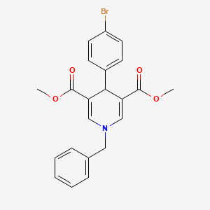 molecular formula C22H20BrNO4 B3526624 dimethyl 1-benzyl-4-(4-bromophenyl)-1,4-dihydro-3,5-pyridinedicarboxylate 