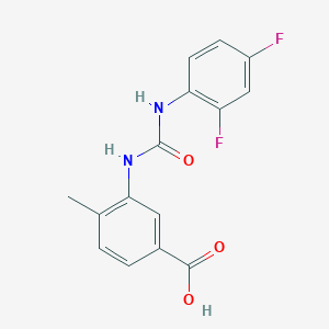 molecular formula C15H12F2N2O3 B3526729 3-{[(2,4-DIFLUOROANILINO)CARBONYL]AMINO}-4-METHYLBENZOIC ACID 