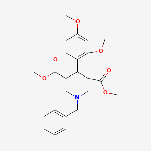 molecular formula C24H25NO6 B3526741 dimethyl 1-benzyl-4-(2,4-dimethoxyphenyl)-1,4-dihydro-3,5-pyridinedicarboxylate 