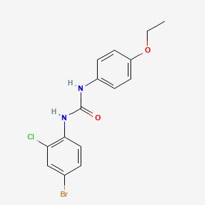 molecular formula C15H14BrClN2O2 B3526830 1-(4-Bromo-2-chlorophenyl)-3-(4-ethoxyphenyl)urea 