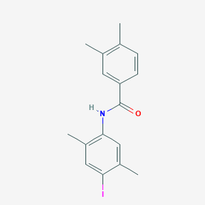 molecular formula C17H18INO B3526868 N-(4-iodo-2,5-dimethylphenyl)-3,4-dimethylbenzamide 