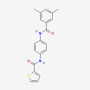 molecular formula C20H18N2O2S B3526908 N-{4-[(3,5-dimethylbenzoyl)amino]phenyl}-2-thiophenecarboxamide 