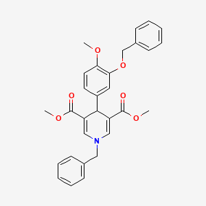 molecular formula C30H29NO6 B3526926 dimethyl 1-benzyl-4-[3-(benzyloxy)-4-methoxyphenyl]-1,4-dihydro-3,5-pyridinedicarboxylate 