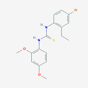 molecular formula C17H19BrN2O2S B3526975 1-(4-Bromo-2-ethylphenyl)-3-(2,4-dimethoxyphenyl)thiourea 