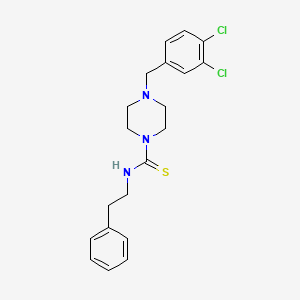molecular formula C20H23Cl2N3S B3527012 4-(3,4-DICHLOROBENZYL)-N-PHENETHYLTETRAHYDRO-1(2H)-PYRAZINECARBOTHIOAMIDE 