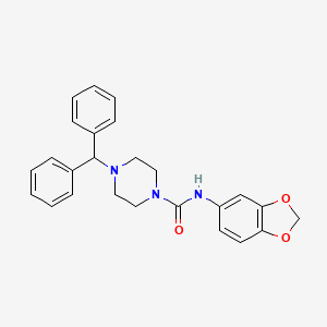 molecular formula C25H25N3O3 B3527060 N-(2H-13-BENZODIOXOL-5-YL)-4-(DIPHENYLMETHYL)PIPERAZINE-1-CARBOXAMIDE 