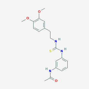 molecular formula C19H23N3O3S B3527162 N-{3-[({[2-(3,4-dimethoxyphenyl)ethyl]amino}carbonothioyl)amino]phenyl}acetamide 