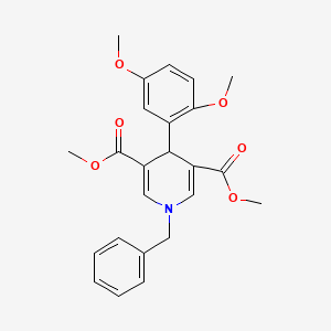 molecular formula C24H25NO6 B3527352 dimethyl 1-benzyl-4-(2,5-dimethoxyphenyl)-1,4-dihydro-3,5-pyridinedicarboxylate 