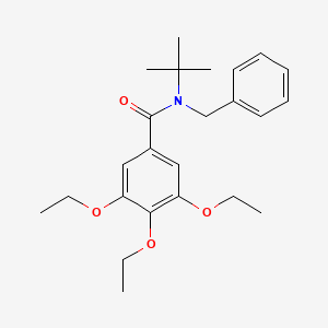 molecular formula C24H33NO4 B3527433 N-benzyl-N-tert-butyl-3,4,5-triethoxybenzamide 