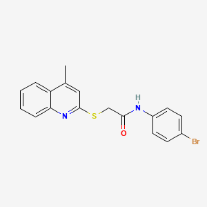 molecular formula C18H15BrN2OS B3527448 N-(4-bromophenyl)-2-(4-methylquinolin-2-yl)sulfanylacetamide 