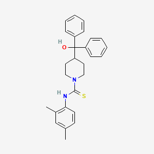 molecular formula C27H30N2OS B3527577 N-(2,4-DIMETHYLPHENYL)-4-[HYDROXY(DIPHENYL)METHYL]TETRAHYDRO-1(2H)-PYRIDINECARBOTHIOAMIDE 