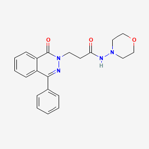 molecular formula C21H22N4O3 B3527591 N-(MORPHOLIN-4-YL)-3-(1-OXO-4-PHENYL-1,2-DIHYDROPHTHALAZIN-2-YL)PROPANAMIDE 