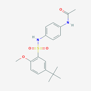 molecular formula C19H24N2O4S B352772 N-(4-{[(5-tert-butyl-2-methoxyphenyl)sulfonyl]amino}phenyl)acetamide CAS No. 893775-59-2