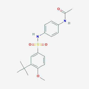 molecular formula C19H24N2O4S B352777 N-(4-{[(3-tert-butyl-4-methoxyphenyl)sulfonyl]amino}phenyl)acetamide CAS No. 873674-12-5