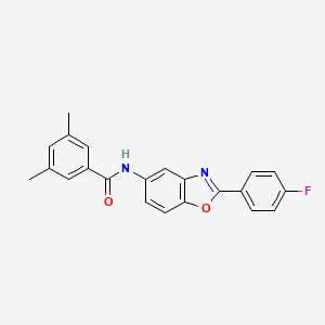 molecular formula C22H17FN2O2 B3527831 N-[2-(4-fluorophenyl)-1,3-benzoxazol-5-yl]-3,5-dimethylbenzamide 