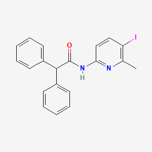 molecular formula C20H17IN2O B3527879 N-(5-iodo-6-methylpyridin-2-yl)-2,2-diphenylacetamide 