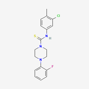 molecular formula C18H19ClFN3S B3527942 N-(3-chloro-4-methylphenyl)-4-(2-fluorophenyl)-1-piperazinecarbothioamide 