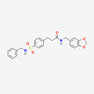 molecular formula C24H24N2O5S B3527962 N-(1,3-benzodioxol-5-ylmethyl)-3-{4-[(benzylamino)sulfonyl]phenyl}propanamide 