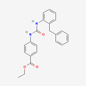 molecular formula C23H22N2O3 B3528003 ETHYL 4-{[(2-BENZYLANILINO)CARBONYL]AMINO}BENZOATE 