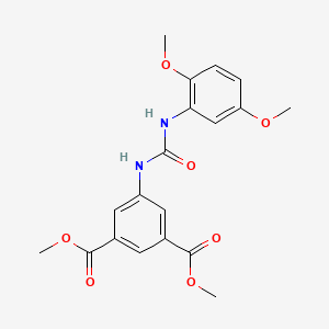 molecular formula C19H20N2O7 B3528053 DIMETHYL 5-{[(2,5-DIMETHOXYANILINO)CARBONYL]AMINO}ISOPHTHALATE 